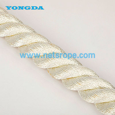 4 mm 3 filettini di corda di nylon torciata bianca con cavo di plastica per la pesca di fondo/pesca pelagica/traino/rilevamento di boe