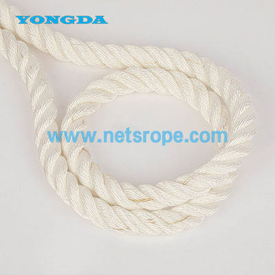 4 mm 3 filettini di corda di nylon torciata bianca con cavo di plastica per la pesca di fondo/pesca pelagica/traino/rilevamento di boe