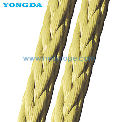 8 /12 Strand Ultra Strength Synthetic Aramid Rope con eccellente resistenza al calore per ormeggio / rimorchio / attracco